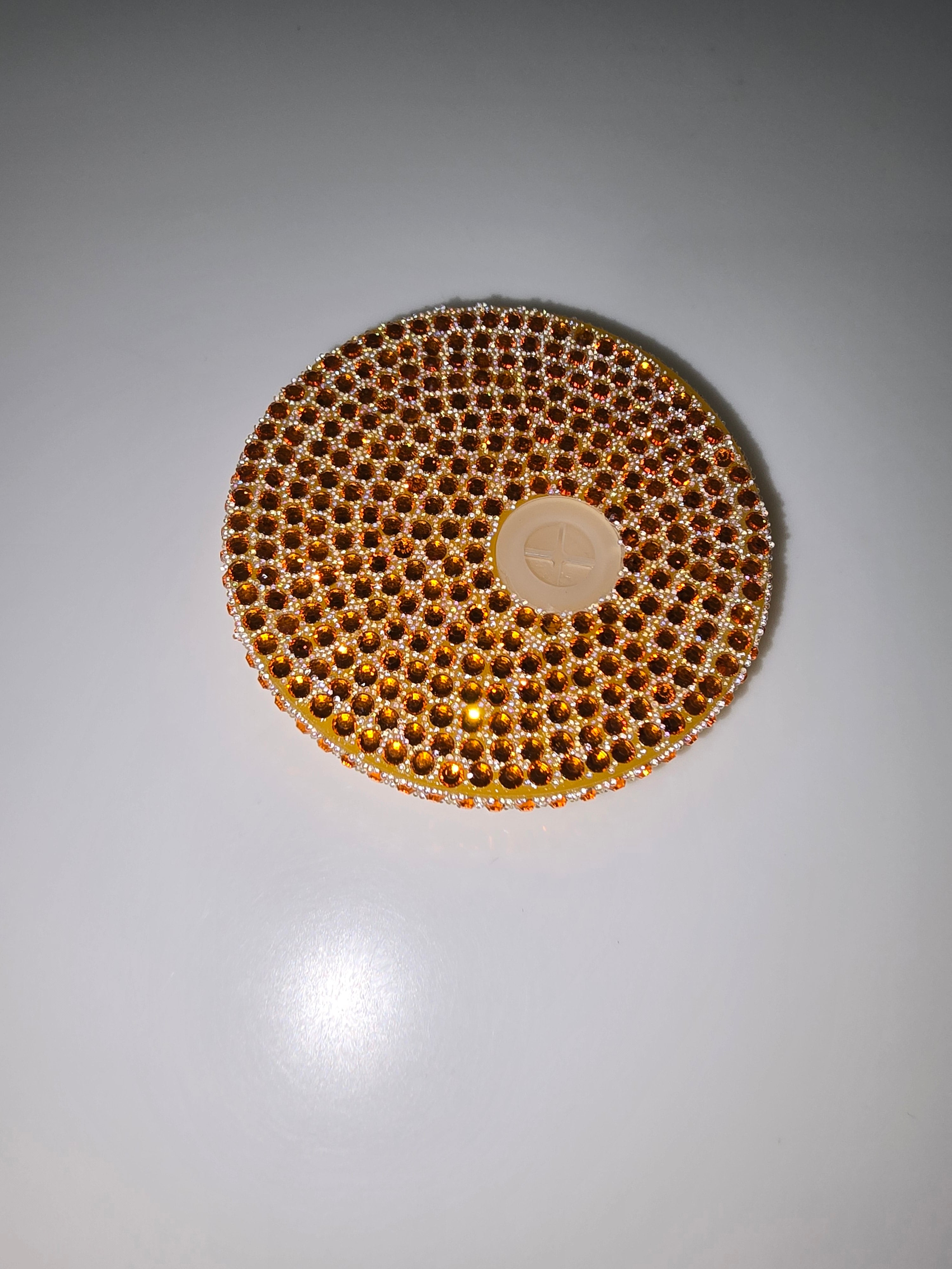 Orange Rhinestone Lid
