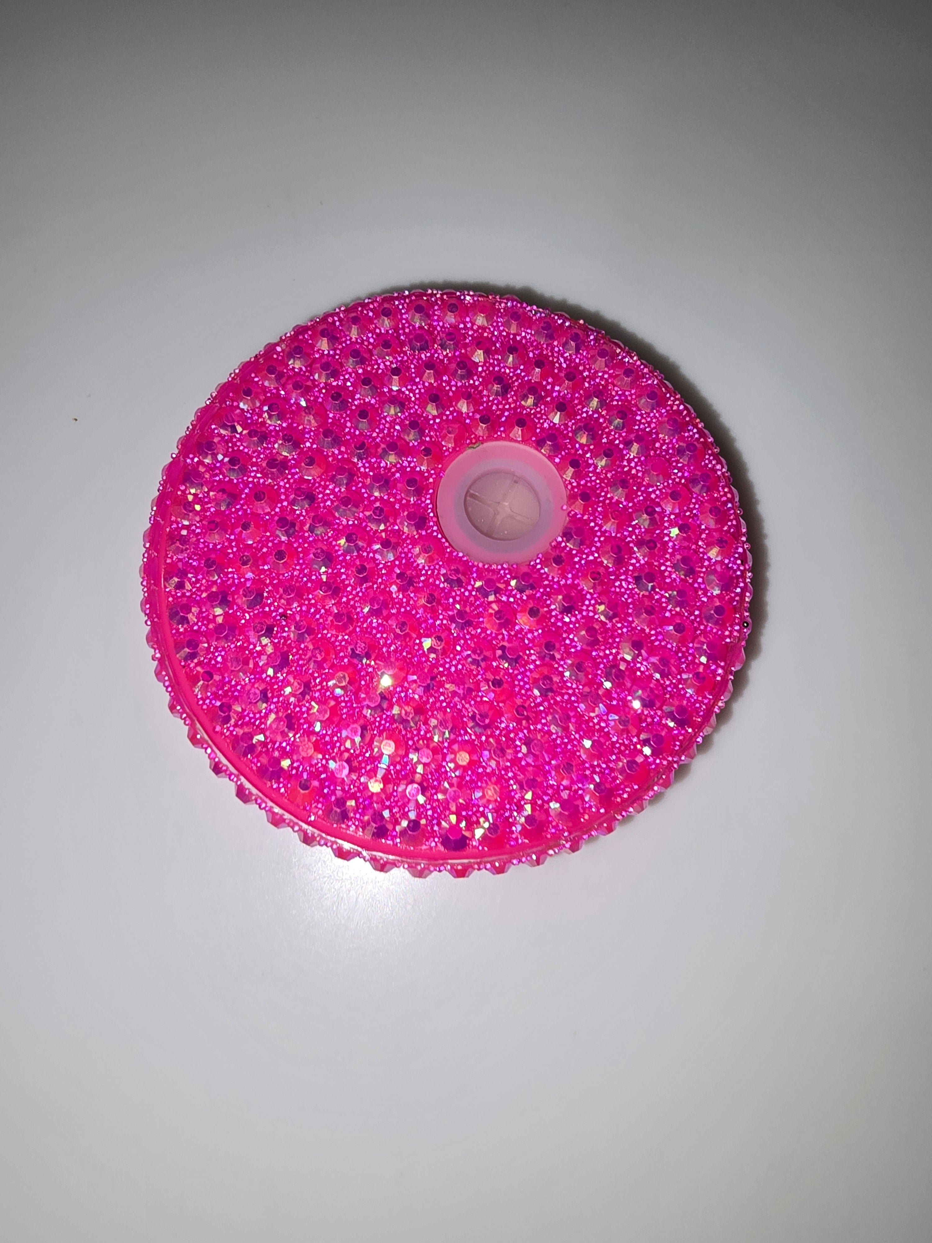 Hot Pink Rhinestone Lid