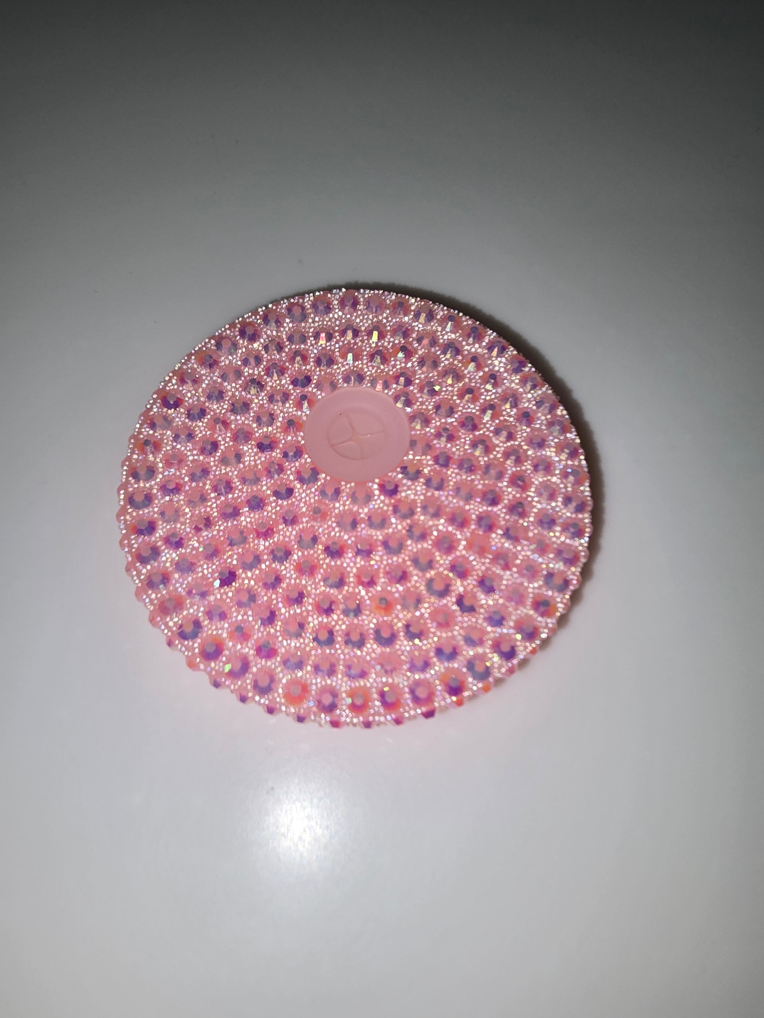 Light Pink Rhinestone Lid