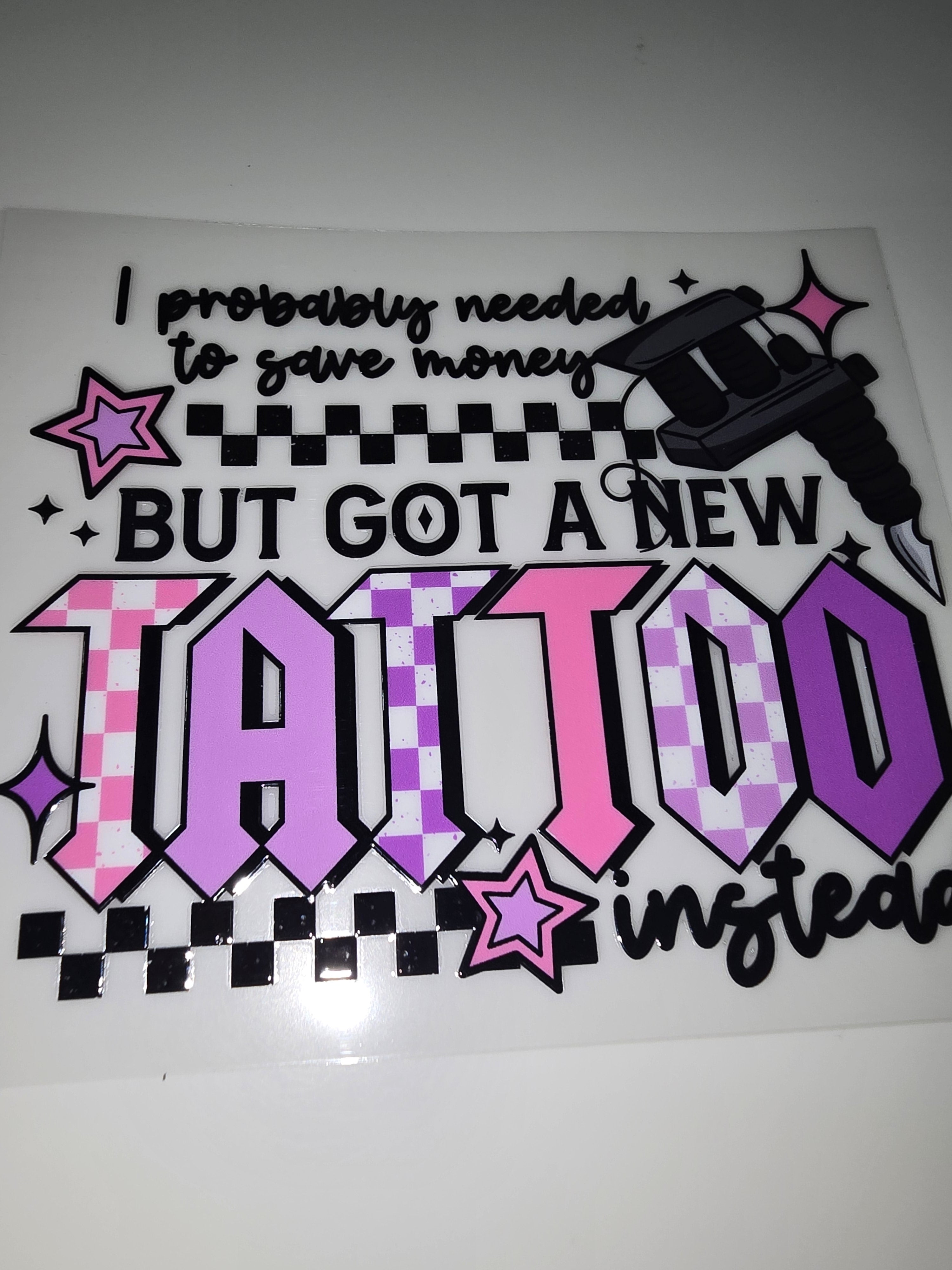 I probably need to save money but got a new tattoo instead