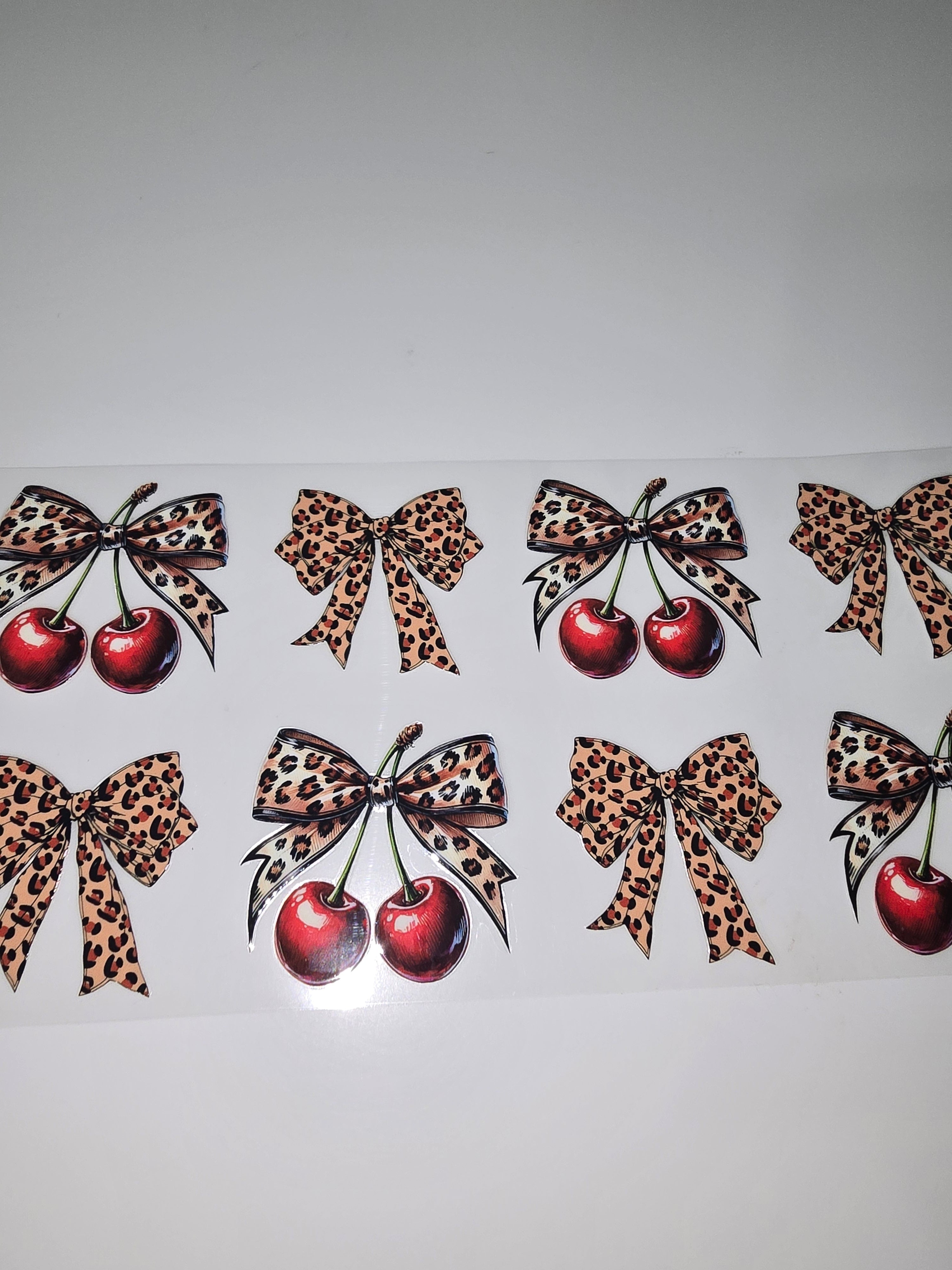 Leopard bows & cherries