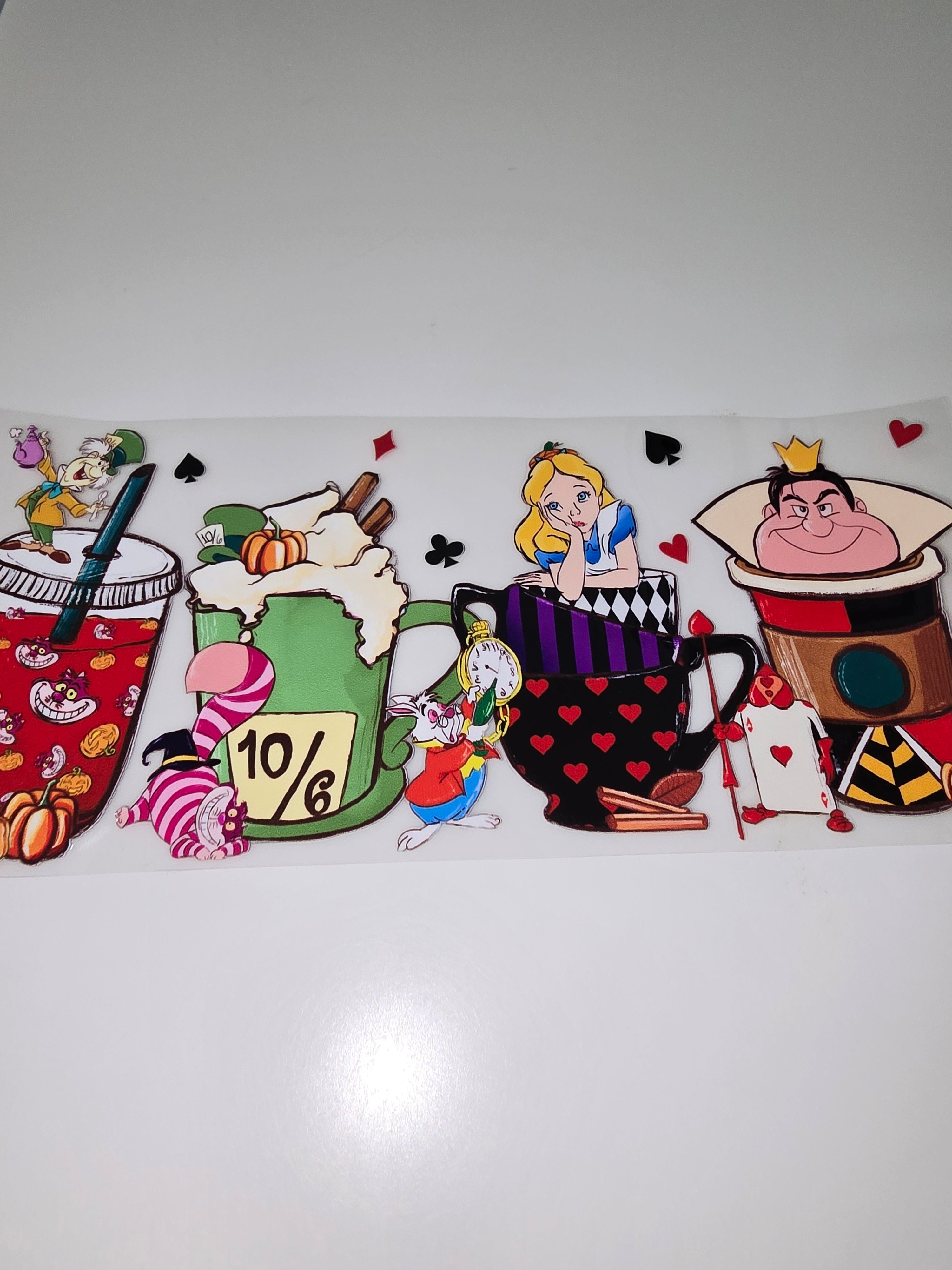 Alice in cups with spaces & hearts