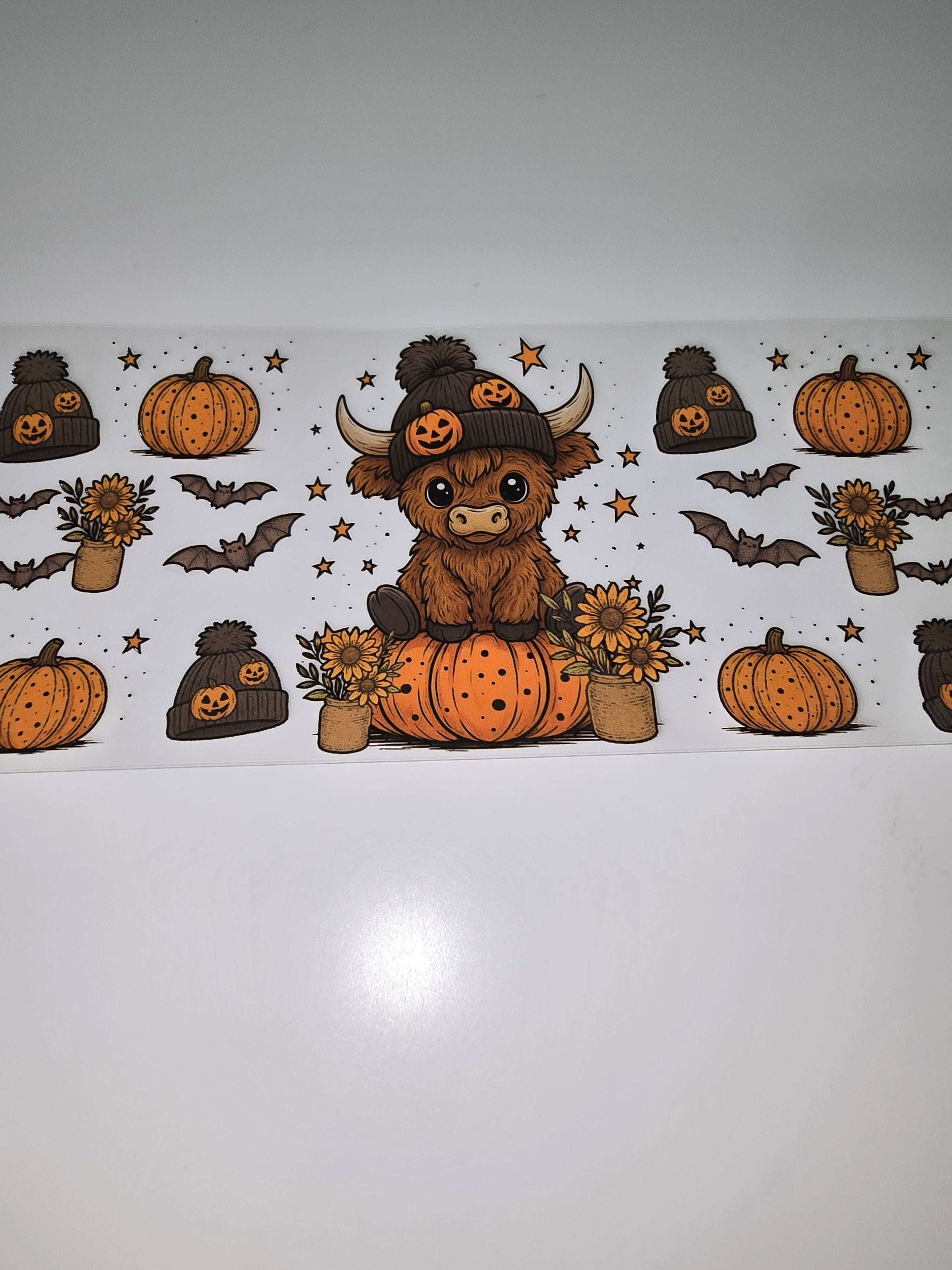 Cow, fall, stars, pumpkin