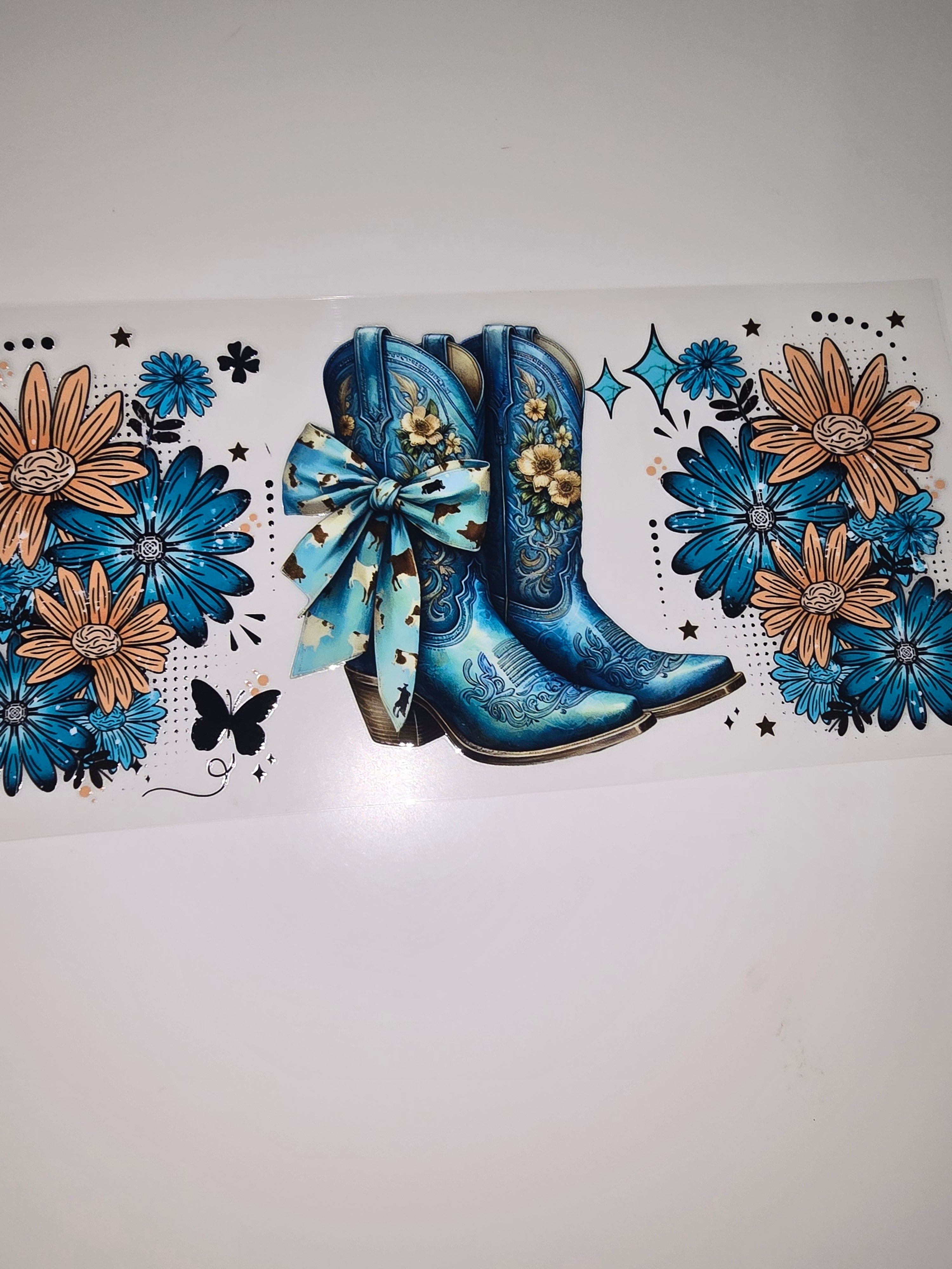 Turquoise Boots & Flowers