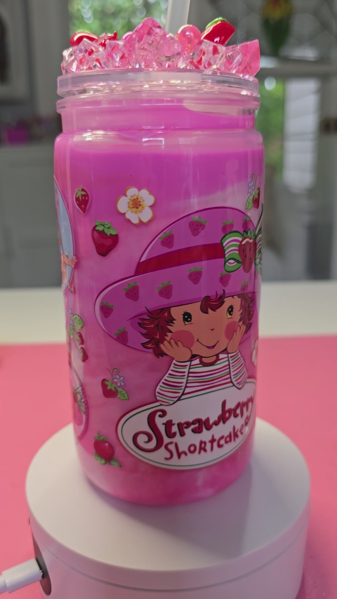 16 oz Acrylic Strawberry Shortcake Cup
