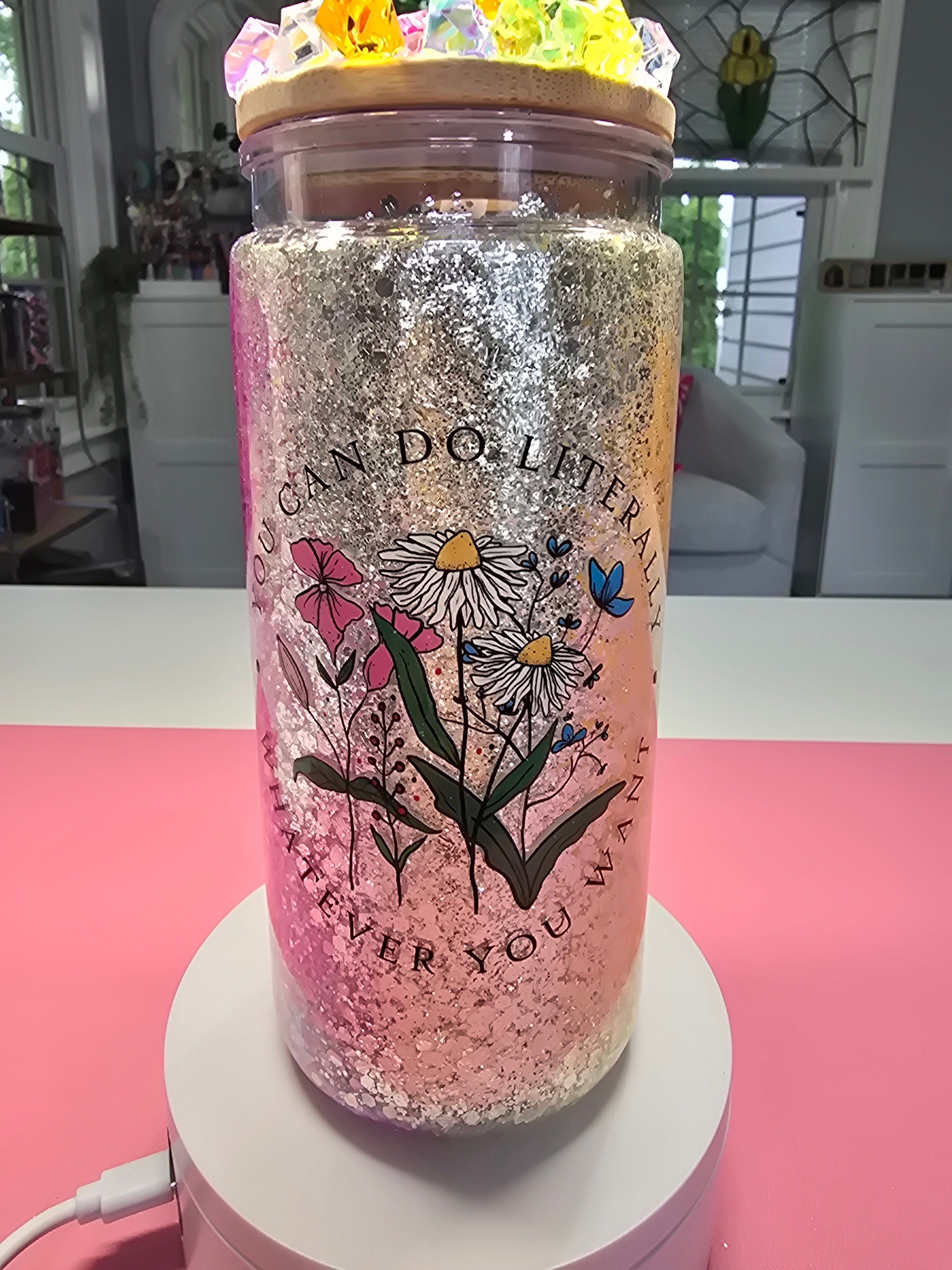 20 oz Dry Glitter Acrylic Tumbler