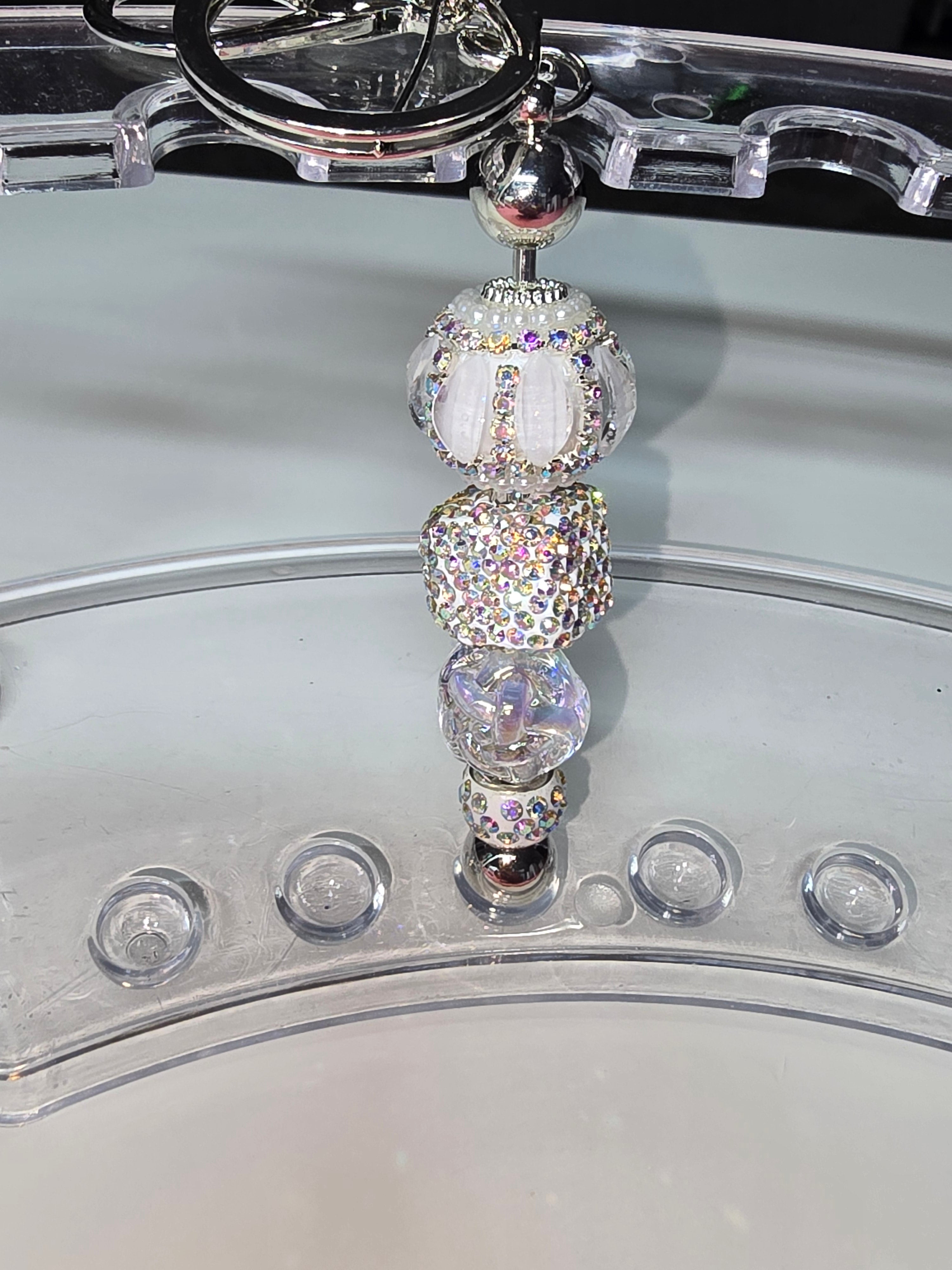 White Wedding key chain