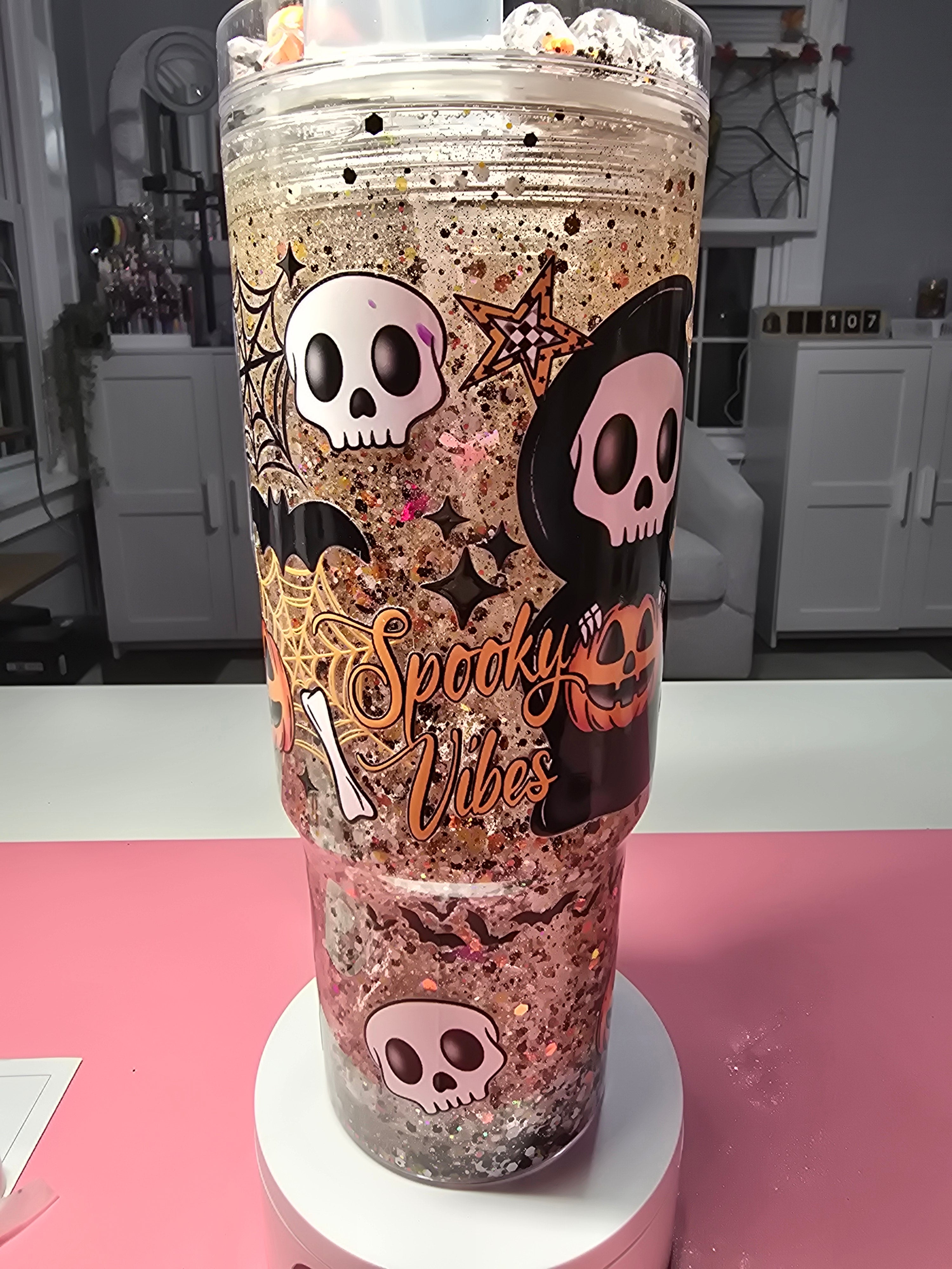 40 oz "Spooky Vibes" acrylic tumbler